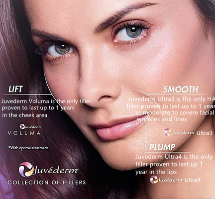 2x1ml Cross Linked Juvederm Dermal Filler do wypełniania zmarszczek twarzy