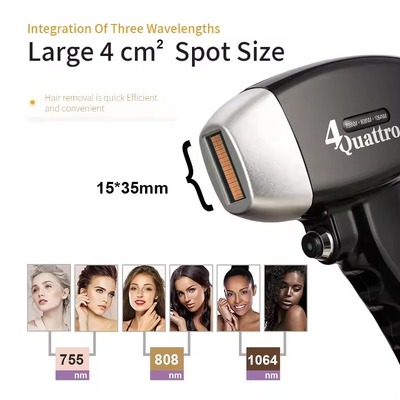 Niestandardowy epilator Bezbolesna usunięcie włosów Stały 808nm Diody Laser System usunięcia włosów usunięcie włosów ciała
