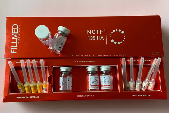Wypełniony Nctf 135ha Mezoterapia Wstrzykiwacz wzmacniacz skóry do odwrócenia wieku Energizer Filorga anty starzenie usuwają zmarszczki