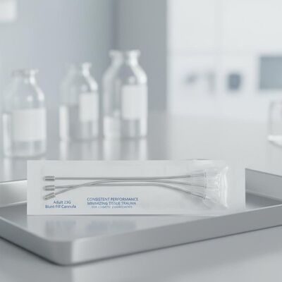 Dorośli 23G gęste kaniule wypełniające zapewniające stałą wydajność i minimalizujące urazy tkankowe podczas ulepszeń kosmetycznych