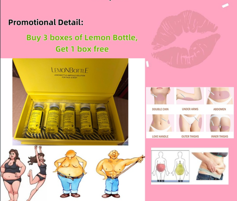 10 ml na fiolkę Rozpuszczalnik tłuszczu Lemon Flask Lipolytic Solution