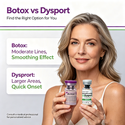 Botox 100IU 500IU Botulinum Toxin VS Dysport 500u