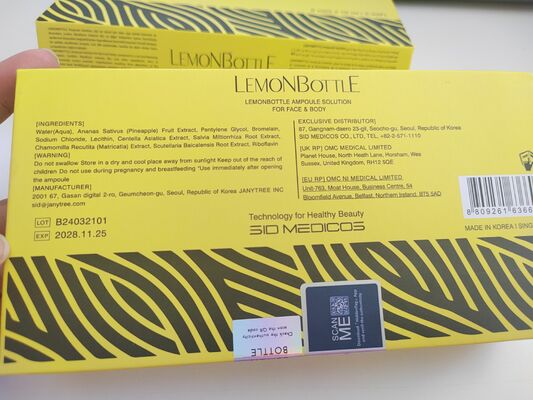 Roztwór do lipolizy Lemon Bottle - zaawansowany zastrzyk rozpuszczający tłuszcz na twarz i ciało, wyszczuplanie brzucha, premium serum lipolityczne, bezpieczna i szybka kuracja odchudzająca