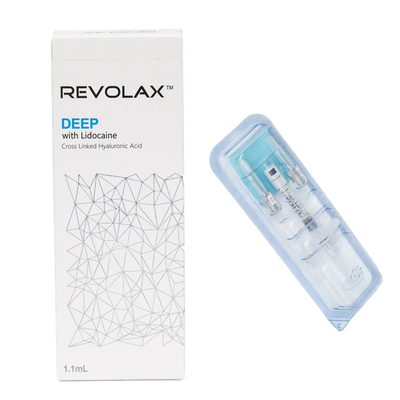 1.1ml wypełniacza tkankowego Revolax Deep HA do głębokich zmarszczek mimicznych, dodający objętości ustom