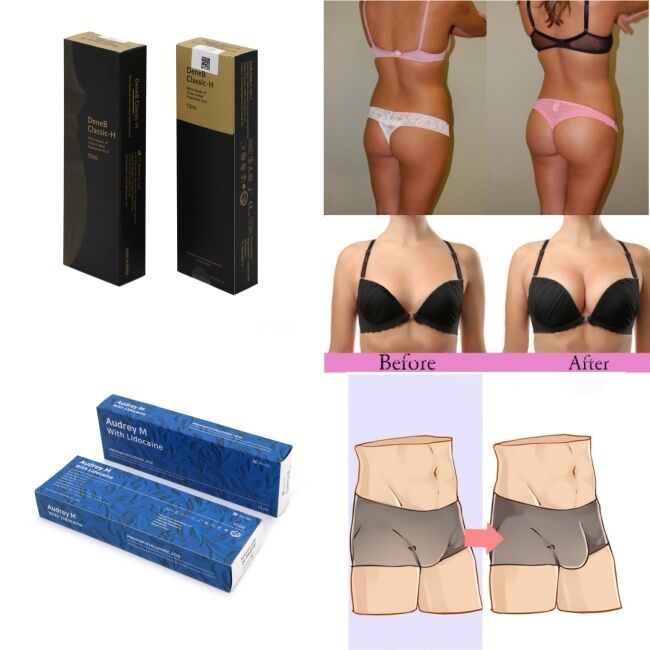 10 ml 20 ml Czysty wypełniacz kwasu hialuronowego do powiększania piersi i pośladków